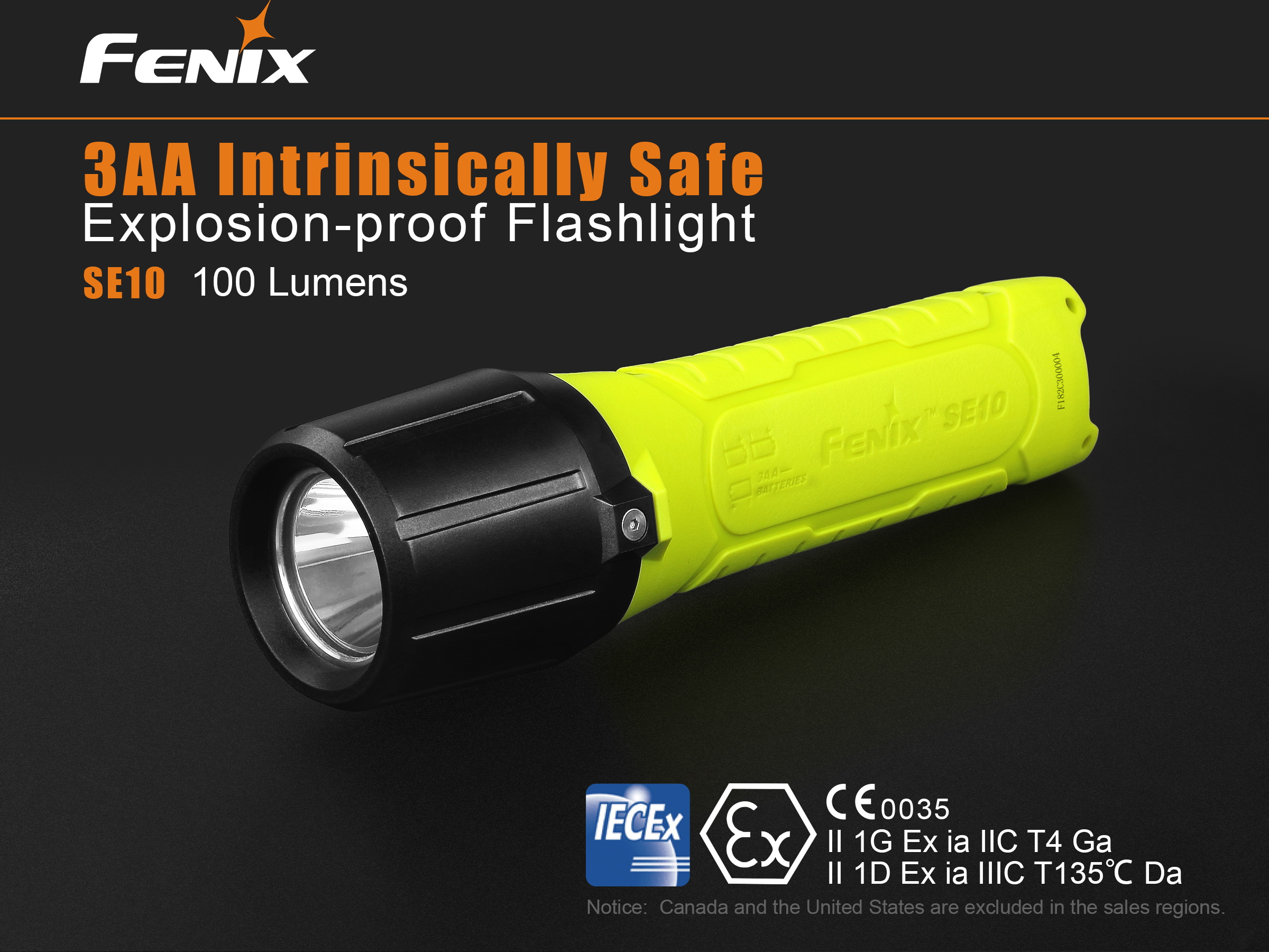 Fenix SE10 Intrinsically Safe ExplosionProof LED Flashlight in India